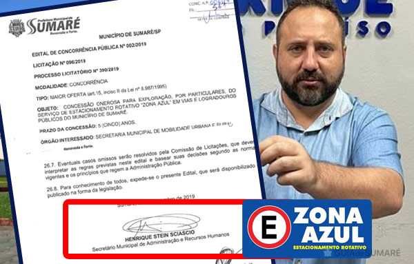 Candidato à Prefeitura de Sumaré Critica Zona Azul que Ele Mesmo assinou para contratação Candidato à Prefeitura de Sumaré Critica Zona Azul que Ele Mesmo Apoiou